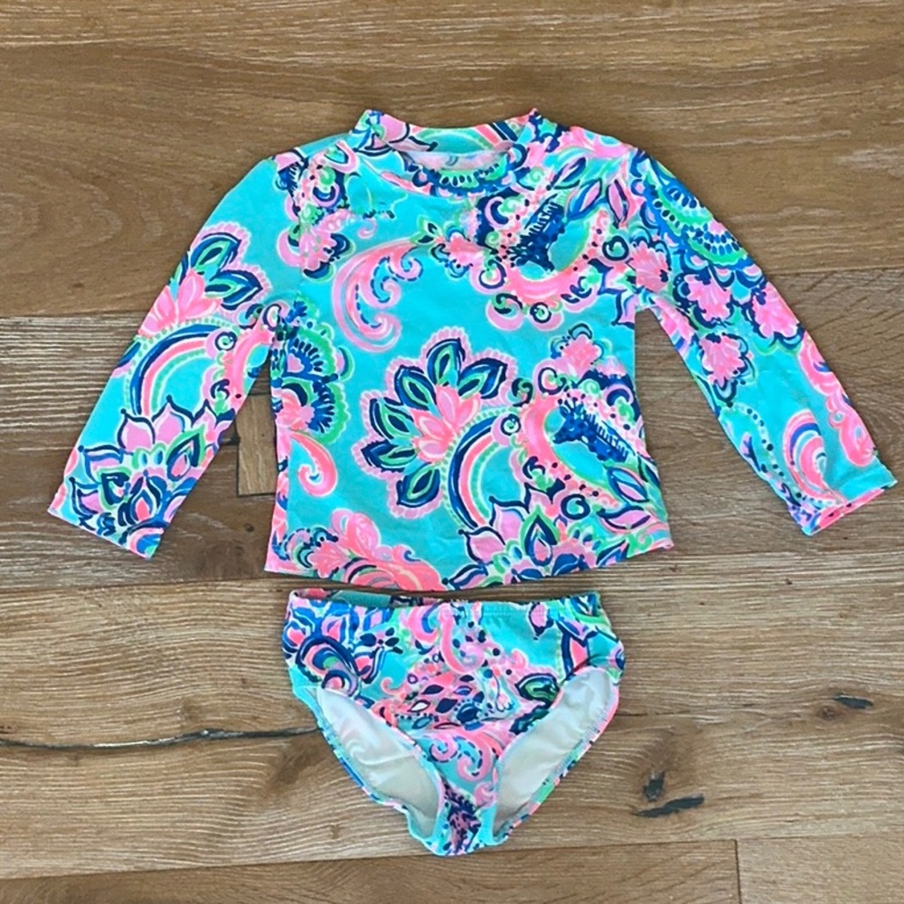 Lilly Pulitzer Bobby 2 Piece Rashguard 3T